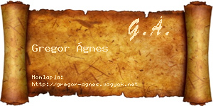 Gregor Ágnes névjegykártya